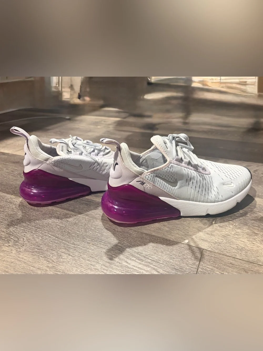 Nike Air Max 270 GS Pure Platinum Violet Frost 943345-023 Size 6.5Y